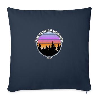 Jesus my eternal satisfaction - Sofa pillowcase 17,3'' x 17,3'' (45 x 45 cm) - navy - Front