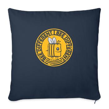 bee different saying quote - Sofa pillowcase 17,3'' x 17,3'' (45 x 45 cm) - navy - Front
