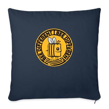 bee different saying quote - Sofa pillowcase 17,3'' x 17,3'' (45 x 45 cm) - navy - Front