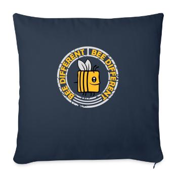 bee different saying quote - Sofa pillowcase 17,3'' x 17,3'' (45 x 45 cm) - navy - Front