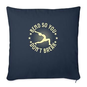 Bend So You Don't Break Pilates Exercise - Sofa pillowcase 17,3'' x 17,3'' (45 x 45 cm) - navy - Front