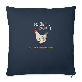 Chicken Vlog Funny - Sofa pillowcase 17,3'' x 17,3'' (45 x 45 cm) - navy - Front