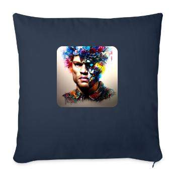 Son roulement profond - Housse de coussin décorative 45 x 45 cm - bleu marine - Devant