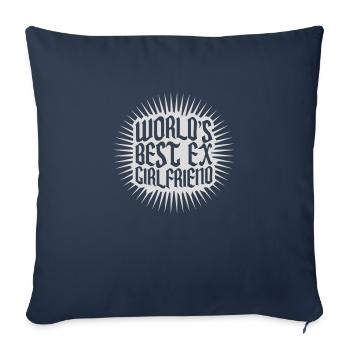La meilleure ex petite amie du monde - Housse de coussin décorative 45 x 45 cm - bleu marine - Devant