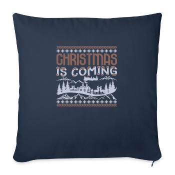 Christmas is Coming - Sofakissenbezug 45 x 45 cm - Navy - Vorne