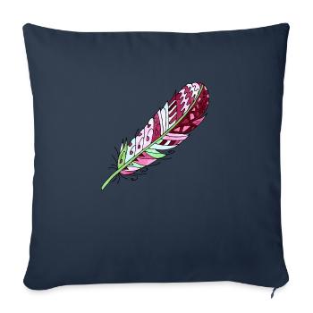 Plume - Housse de coussin décorative 45 x 45 cm - bleu marine - Devant