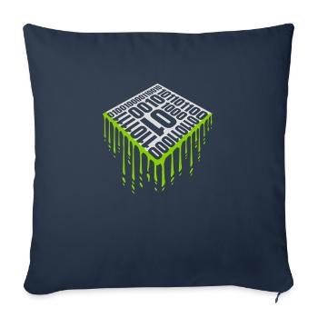 Binary Code Program Language - Sofa pillowcase 17,3'' x 17,3'' (45 x 45 cm) - navy - Front