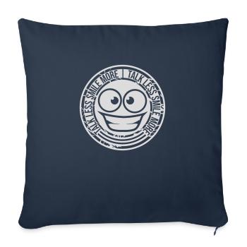 talk less smile more - Sofa pillowcase 17,3'' x 17,3'' (45 x 45 cm) - navy - Front