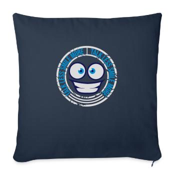 talk less smile more - Sofa pillowcase 17,3'' x 17,3'' (45 x 45 cm) - navy - Front