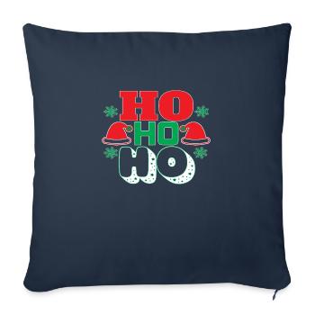 Ho Ho Ho - Housse de coussin décorative 45 x 45 cm - bleu marine - Devant
