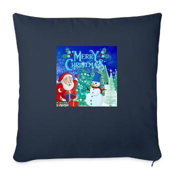 Merry Christmas, Christmas - Sofa pillowcase 17,3'' x 17,3'' (45 x 45 cm) - navy - Front