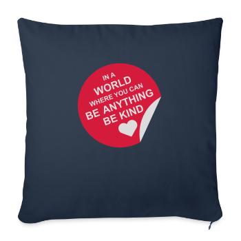 Vous pouvez être gentil - Housse de coussin décorative 45 x 45 cm - bleu marine - Devant