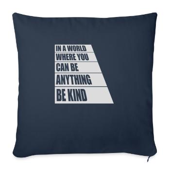 Vous pouvez être gentil - Housse de coussin décorative 45 x 45 cm - bleu marine - Devant