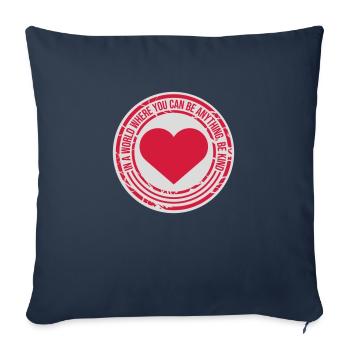 Vous pouvez être gentil - Housse de coussin décorative 45 x 45 cm - bleu marine - Devant
