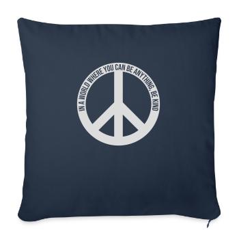 Vous pouvez être gentil - Housse de coussin décorative 45 x 45 cm - bleu marine - Devant
