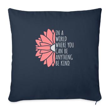 Vous pouvez être gentil - Housse de coussin décorative 45 x 45 cm - bleu marine - Devant