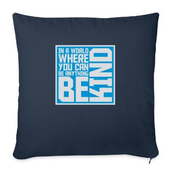 Vous pouvez être gentil - Housse de coussin décorative 45 x 45 cm - bleu marine - Devant