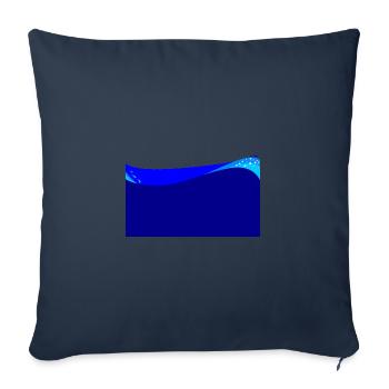 Dark Blue Wave Background - Sofa pillowcase 17,3'' x 17,3'' (45 x 45 cm) - navy - Front