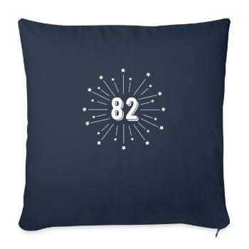 82nd Starred Birthday - 82 Year Gift - Sofa pillowcase 17,3'' x 17,3'' (45 x 45 cm) - navy - Front