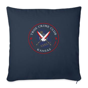 True Crime Club Kansas, Murderino Murder Show - Sofa pillowcase 17,3'' x 17,3'' (45 x 45 cm) - navy - Front