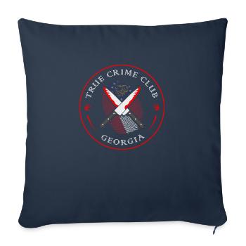 True Crime Club Georgia, Murderino Murder Show - Sofa pillowcase 17,3'' x 17,3'' (45 x 45 cm) - navy - Front