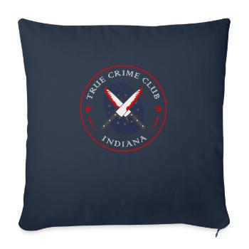 True Crime Club Indiana, Murderino Murder Show - Sofa pillowcase 17,3'' x 17,3'' (45 x 45 cm) - navy - Front