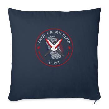 True Crime Club Iowa, Murderino Murder Show - Sofa pillowcase 17,3'' x 17,3'' (45 x 45 cm) - navy - Front
