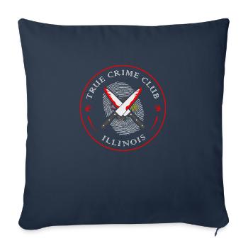True Crime Club Illinois, Murderino Murder Show - Sofa pillowcase 17,3'' x 17,3'' (45 x 45 cm) - navy - Front