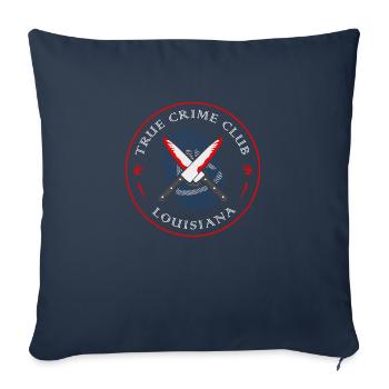 True Crime Club Louisiana, Murderino Murder Show - Sofa pillowcase 17,3'' x 17,3'' (45 x 45 cm) - navy - Front