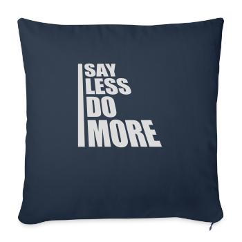 say less do more - Sofa pillowcase 17,3'' x 17,3'' (45 x 45 cm) - navy - Front