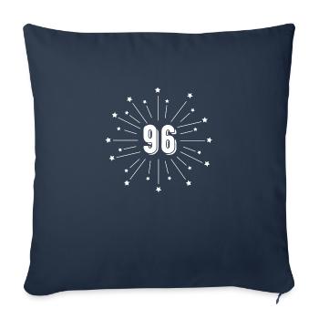 96e anniversaire étoilé - cadeau 96 ans - Housse de coussin décorative 45 x 45 cm - bleu marine - Devant