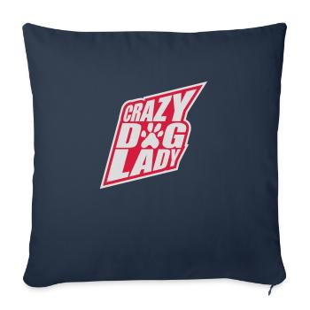 crazy dog lady Zitat - Sofakissenbezug 45 x 45 cm - Navy - Vorne