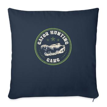 Alligator Hunter, Gator Hunting Gang - Sofakissenbezug 45 x 45 cm - Navy - Vorne