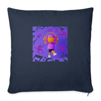FUNNY MUSIC 7 - Sofa pillowcase 17,3'' x 17,3'' (45 x 45 cm) - navy - Front