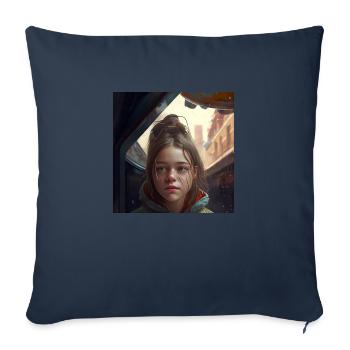 i can see you by daniel costa - Sofa pillowcase 17,3'' x 17,3'' (45 x 45 cm) - navy - Front