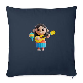 LUSTIG 14 - Sofakissenbezug 45 x 45 cm - Navy - Vorne