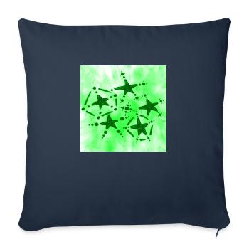 5 ÉTOILES VERT SOURIANT - Housse de coussin décorative 45 x 45 cm - bleu marine - Devant