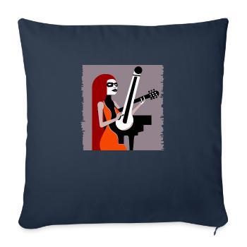 Music Girl - Sofa pillowcase 17,3'' x 17,3'' (45 x 45 cm) - navy - Front