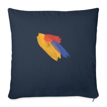 Arc-en-ciel - Housse de coussin décorative 45 x 45 cm - bleu marine - Devant