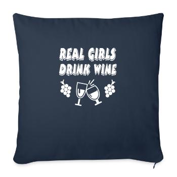 Wine - Sofa pillowcase 17,3'' x 17,3'' (45 x 45 cm) - navy - Front