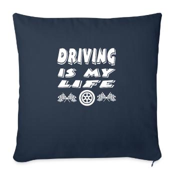 Voiture - Housse de coussin décorative 45 x 45 cm - bleu marine - Devant