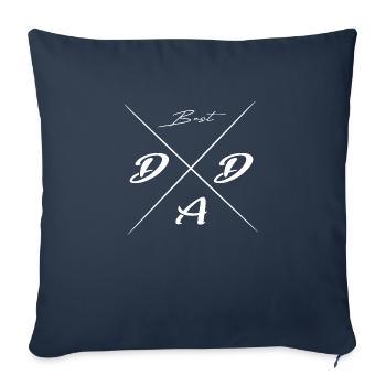 Best Dad Gift white - Sofa pillowcase 17,3'' x 17,3'' (45 x 45 cm) - navy - Front