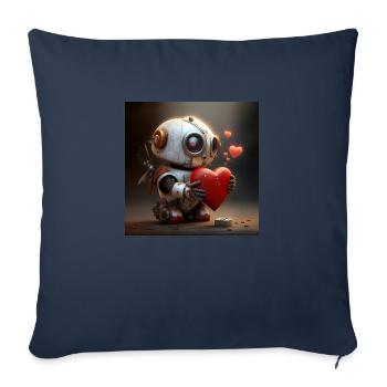 Love Robot - Sofa pillowcase 17,3'' x 17,3'' (45 x 45 cm) - navy - Front
