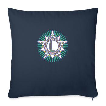 Stars with the letter L. Your word - your thought - Sofa pillowcase 17,3'' x 17,3'' (45 x 45 cm) - navy - Front