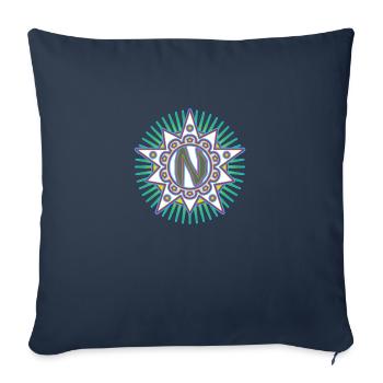 Stars with the letter N. Your word - your thought - Sofa pillowcase 17,3'' x 17,3'' (45 x 45 cm) - navy - Front