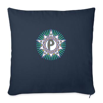 Stars with the letter P. Your word - your thought - Sofa pillowcase 17,3'' x 17,3'' (45 x 45 cm) - navy - Front