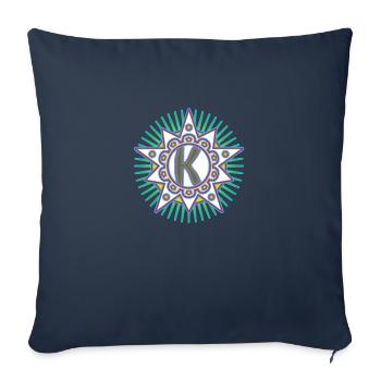 Stars with the letter K . Your Word - Your Thought - Sofa pillowcase 17,3'' x 17,3'' (45 x 45 cm) - navy - Front