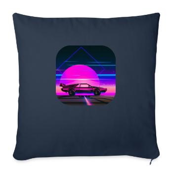 Back To The 80's | Synthwave - Sofa pillowcase 17,3'' x 17,3'' (45 x 45 cm) - navy - Front