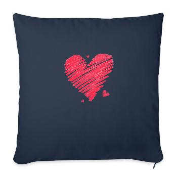 14 Fév Be My Valentine Joyeuse Saint-Valentin 01 - Housse de coussin décorative 45 x 45 cm - bleu marine - Devant