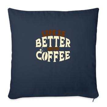 Coffee Coffee Cup Bean Roastery - Sofa pillowcase 17,3'' x 17,3'' (45 x 45 cm) - navy - Front
